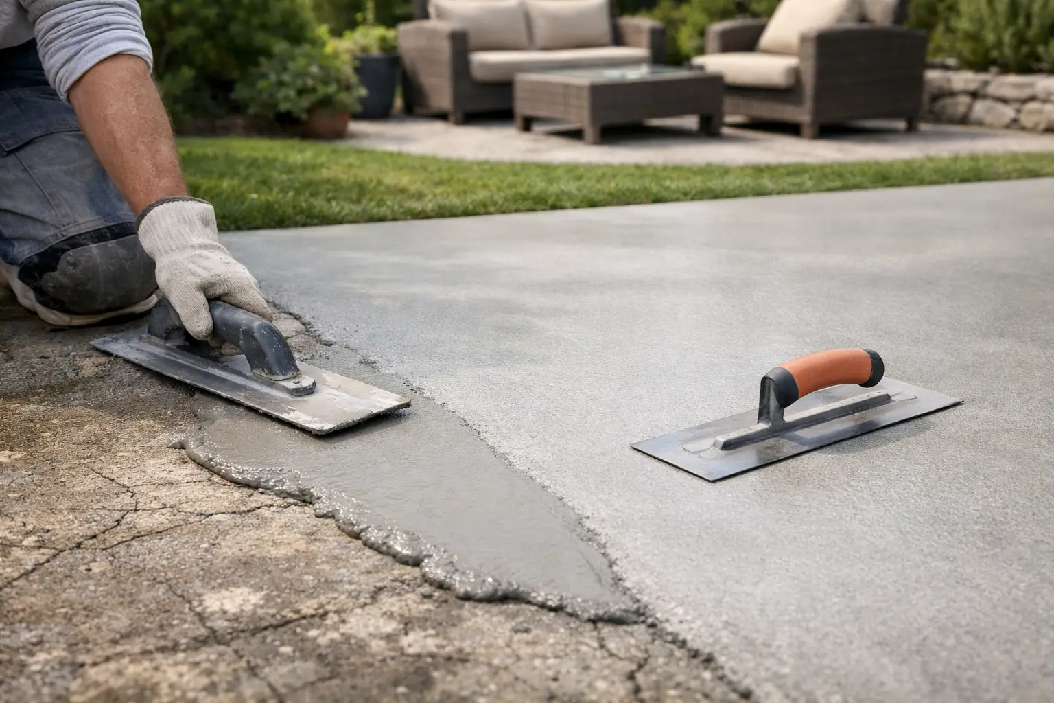 Concrete Resurfacing for Old Patio Slabs