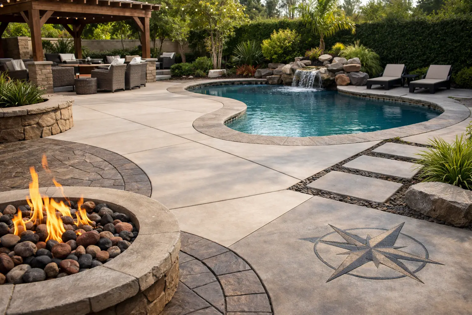 10 Decorative Concrete Backyard Ideas That Last