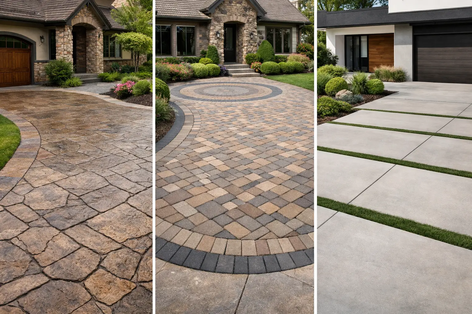 Decorative Driveway Transformation Examples