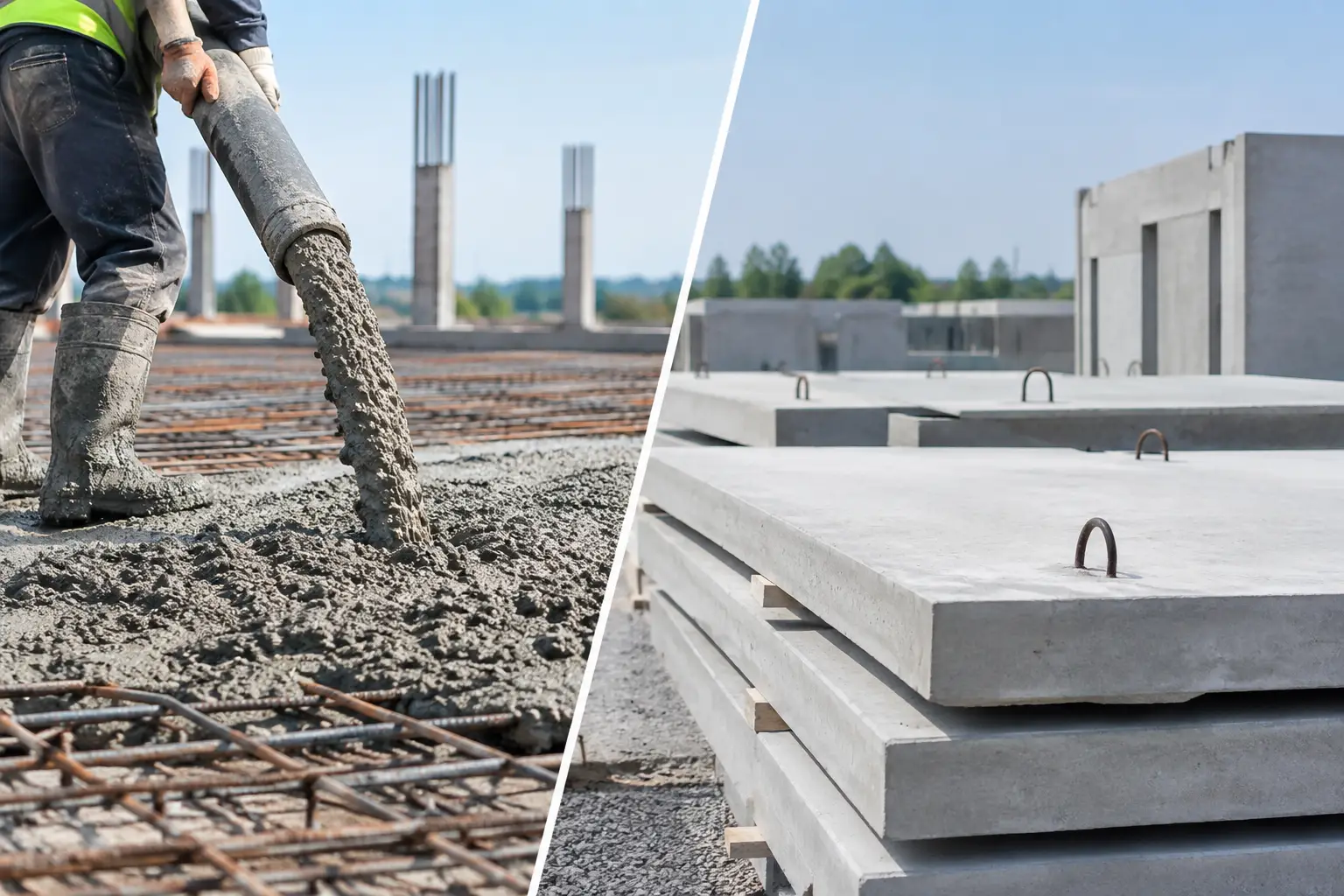 Poured Concrete Versus Precast Concrete Compared