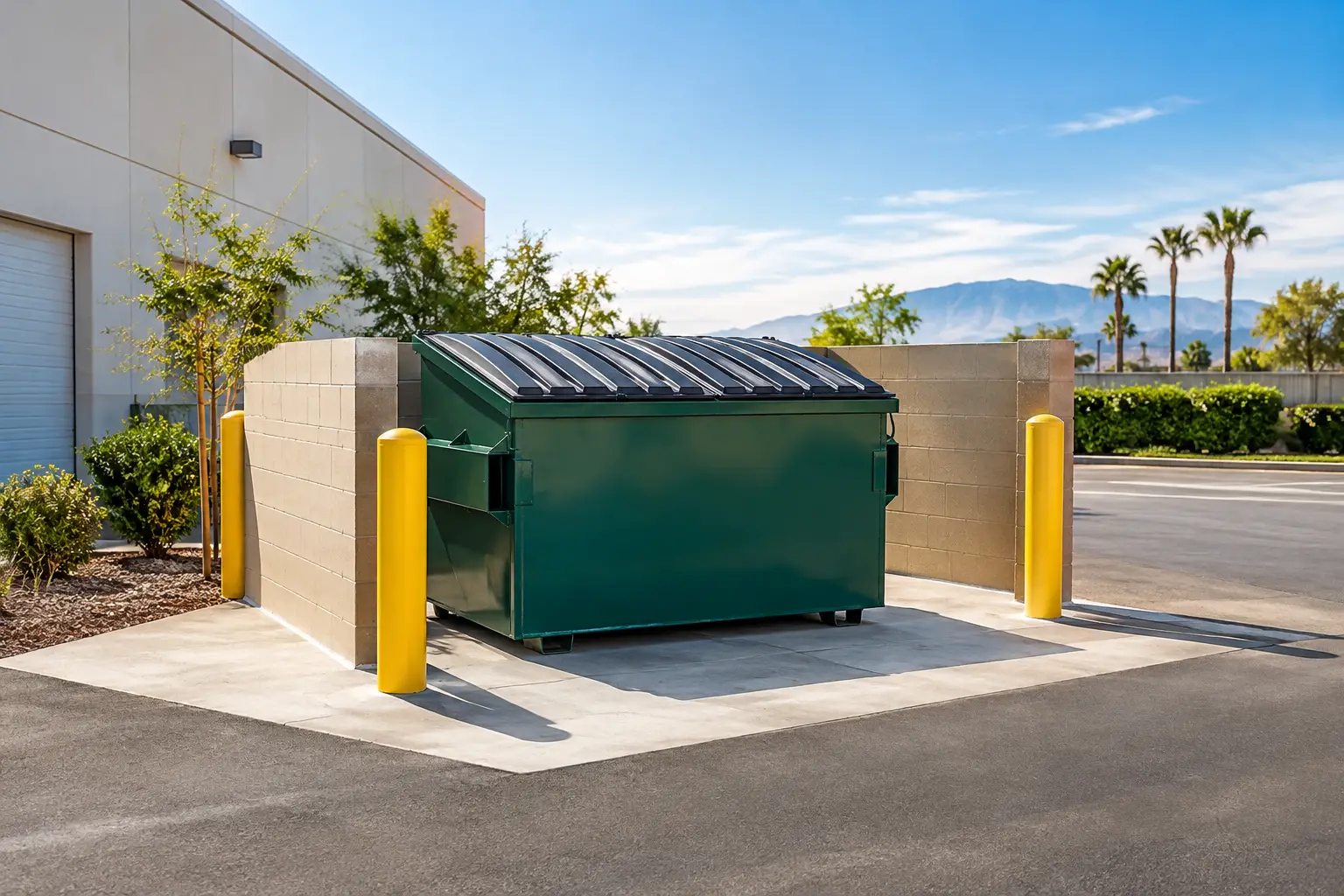 Dumpster Pad Examples for Bakersfield Properties